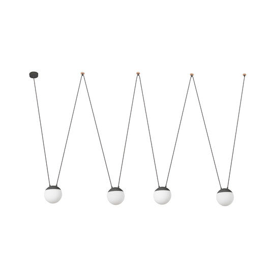 Mine Colgante 4 Luces Gris Oscuro FARO 28210-4L