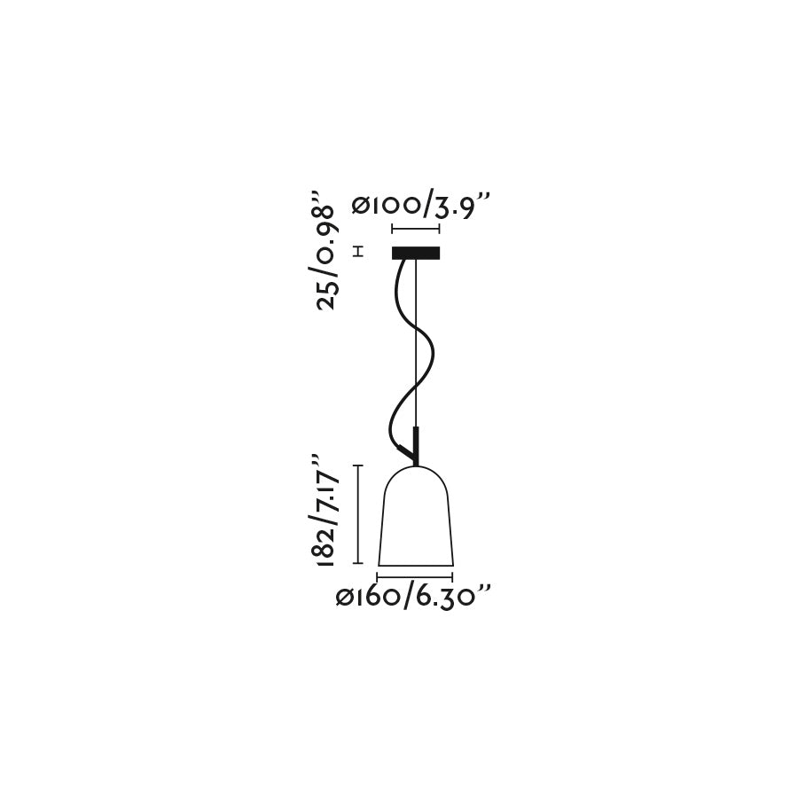 Lámpara STUDIO 160 fabricada en acero color rosa, ideal para iluminar tu hogar.