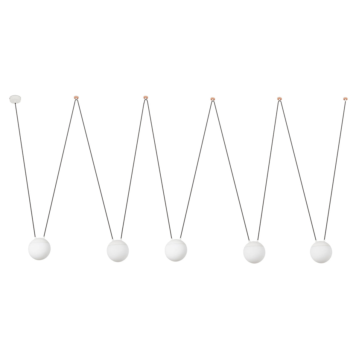 Lámpara Colgante Mine Glass Space 5L Blanco Mate FARO - vista principal | FARO