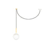 Lámpara colgante MINE GLASS FARO diseño madera blanca, Ref. 28375