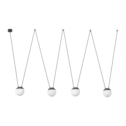 Mine Space Colgante 4L Gris Faro - Lámpara de diseño minimalista 28376-4L