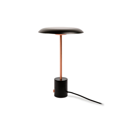 Lámpara de mesa HOSHI regulable FARO negro y cobre, referencia 28388