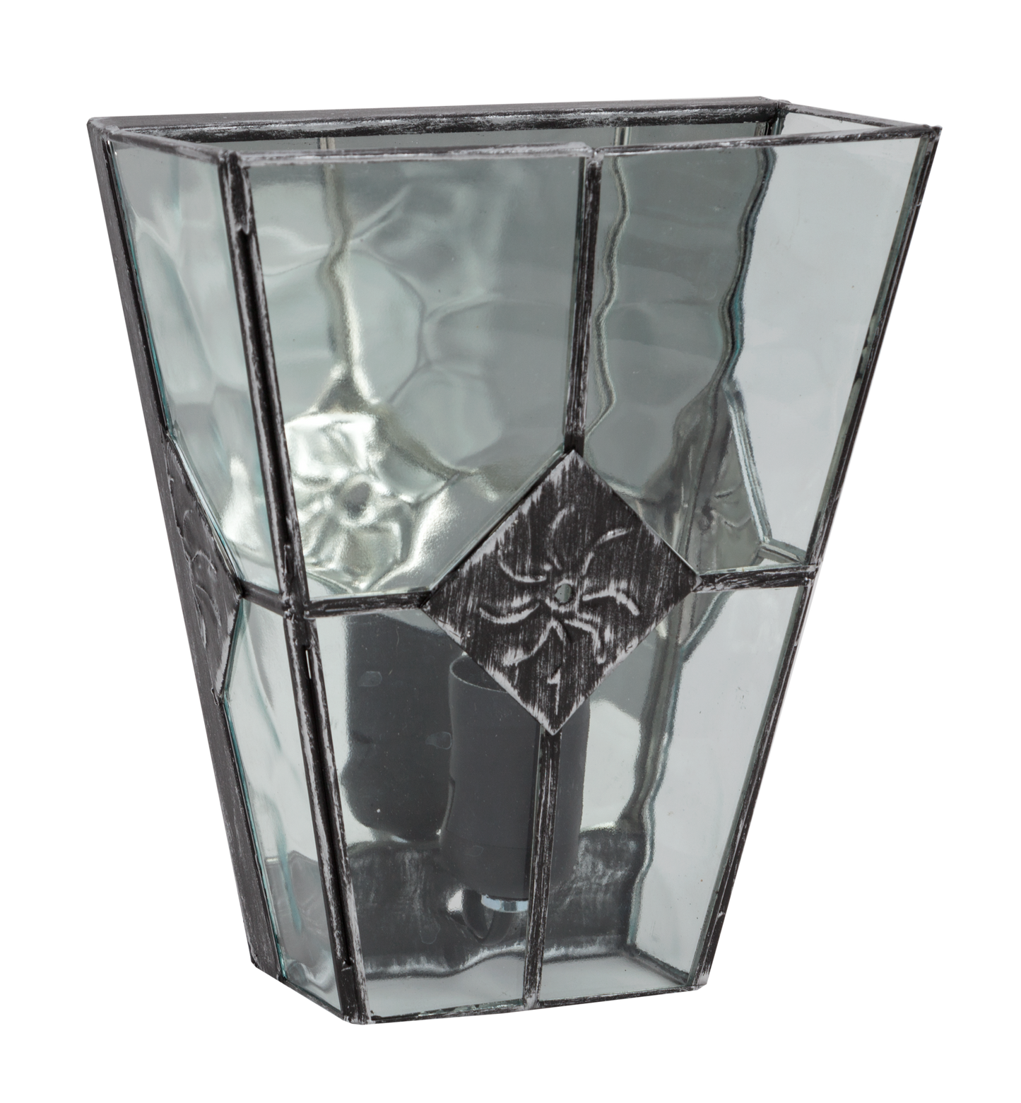 Aplique Estepa fabricado en Metal color Plata envejecida, ideal para interior