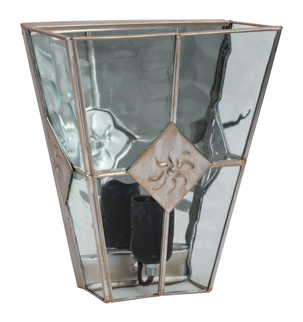 Aplique Estepa fabricado en metal color oro con cristal rugoso