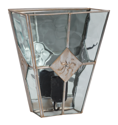 Aplique Estepa fabricado en metal color oro con cristal rugoso