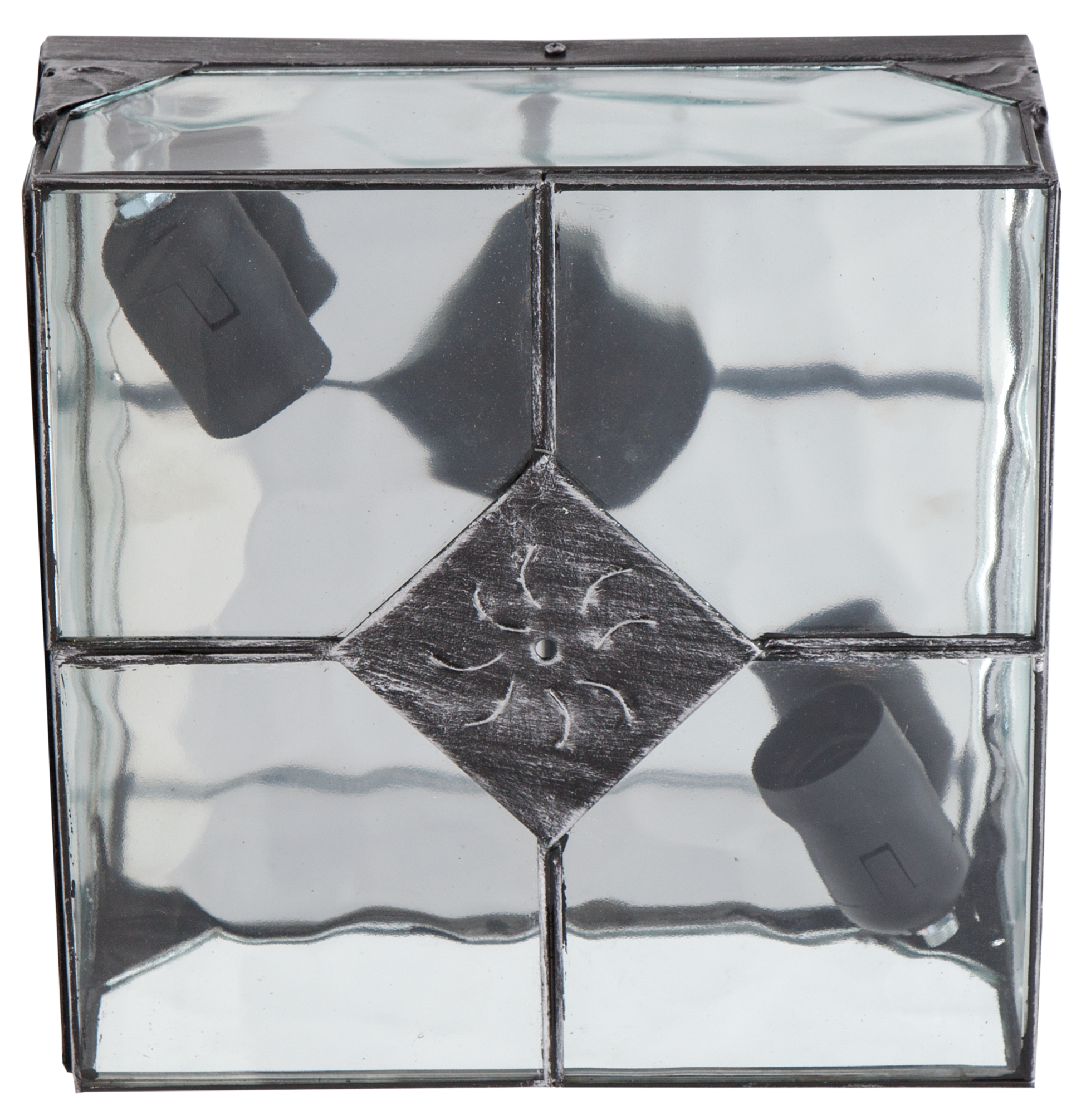 Plafón Estepa fabricado en Metal color Plata, estilo rústico