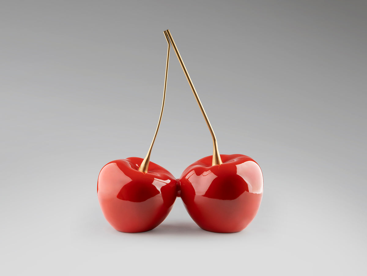 Figura Decorativa Cerezas 64 cm Rojo Resina Schuller en ambiente decorado | Schuller
