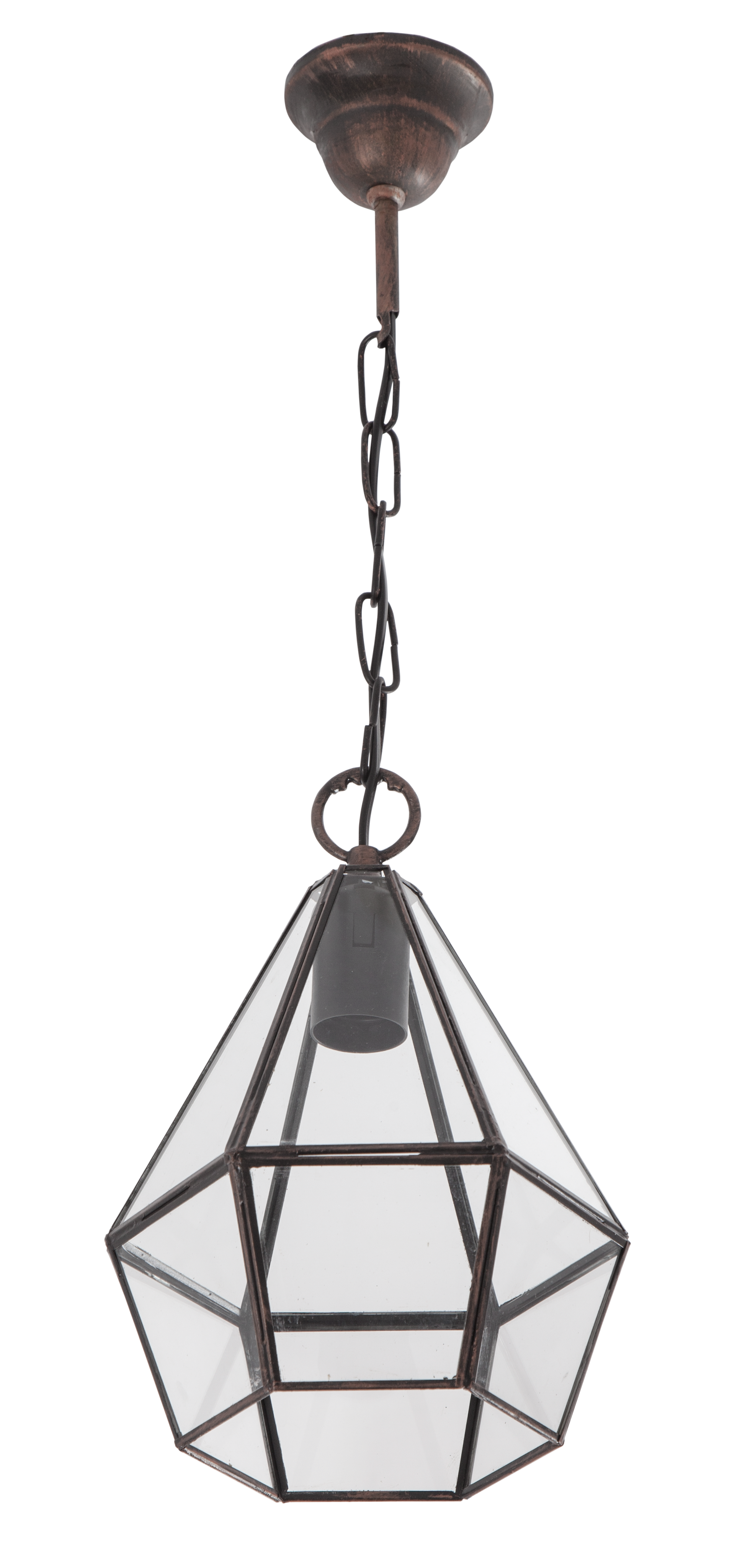 Colgante Ecija fabricado en metal color cobre, ideal para iluminar el interior