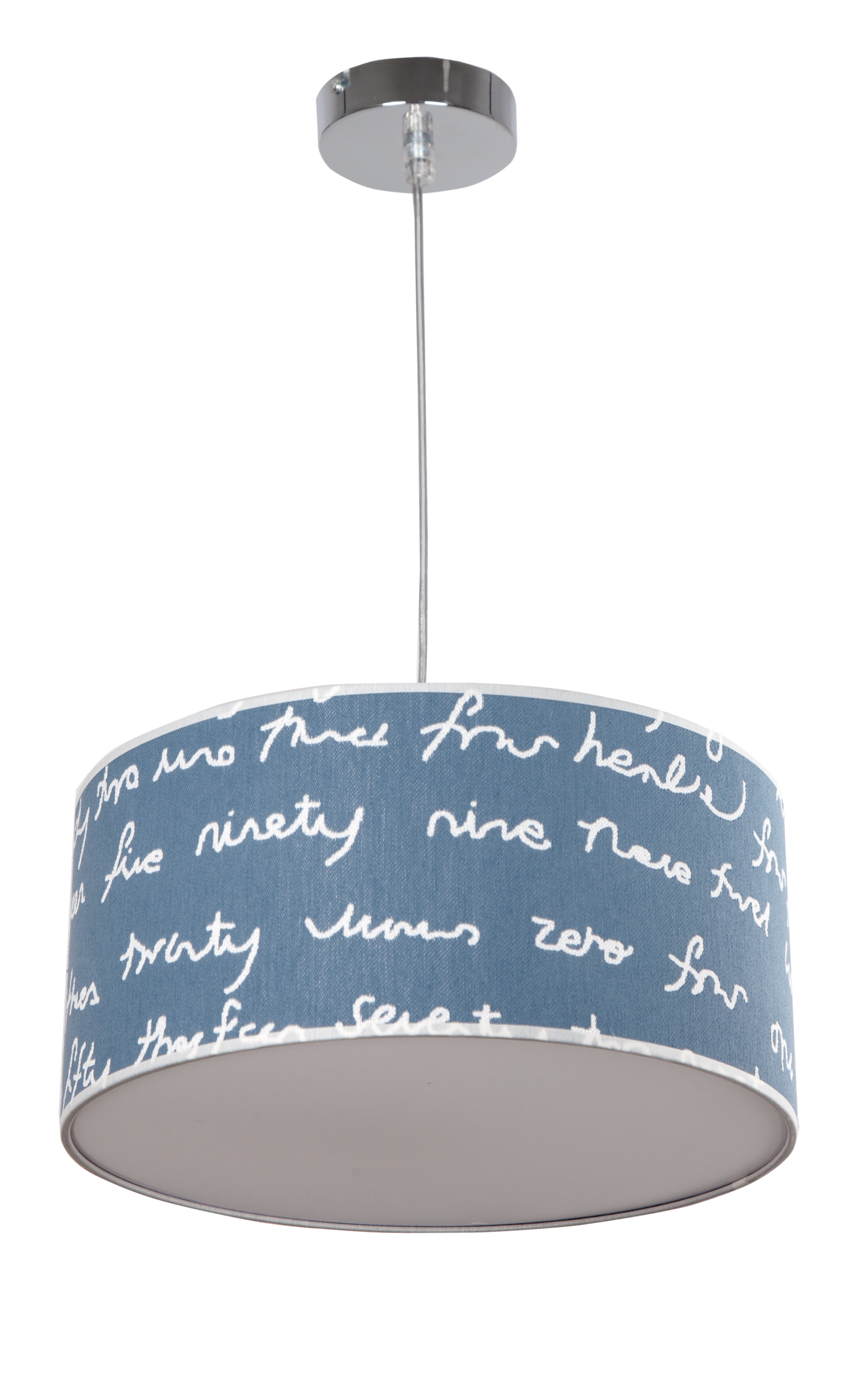 Lámpara Letters fabricada en Azul y Blanco, ideal para habitación infantil