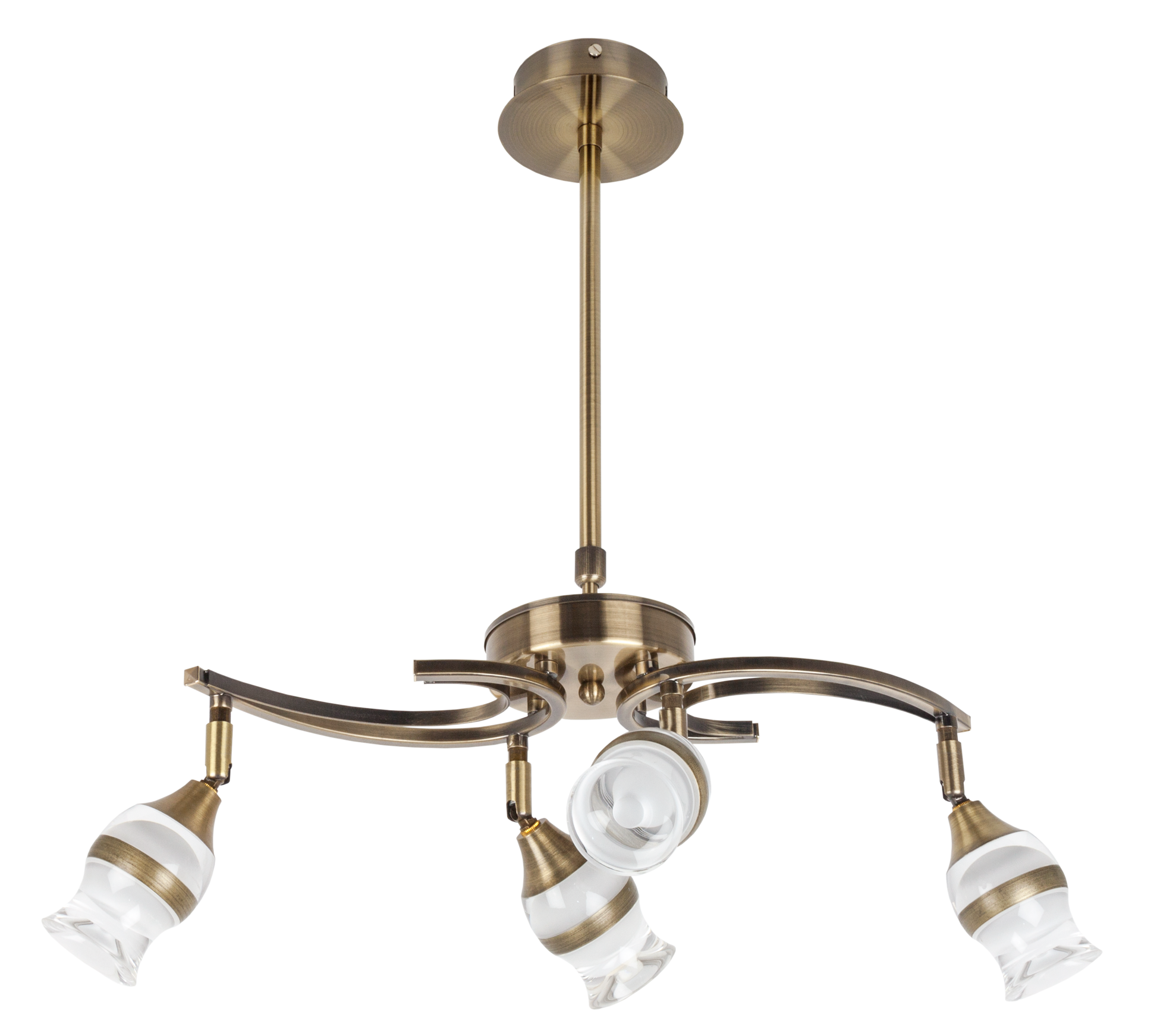 Lámpara Zodiaco fabricada en metal color cuero, ideal para iluminación interior