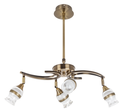 Lámpara Zodiaco fabricada en metal color cuero, ideal para iluminación interior