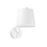 Aplique Berni Blanco con Pantalla Textil FARO - Luminaria de pared, Ref. 29326