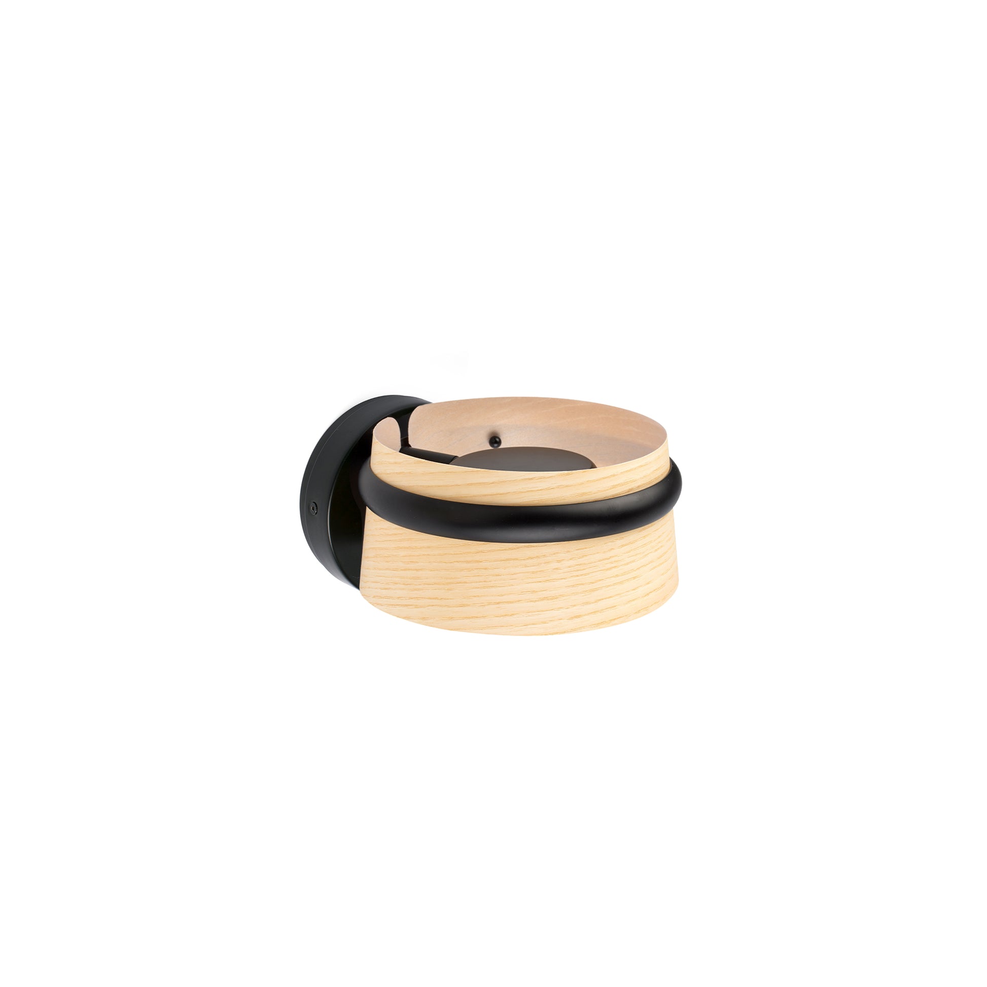 Aplique de pared LOOP FARO de madera fresno, diseño contemporáneo, Ref. 29395
