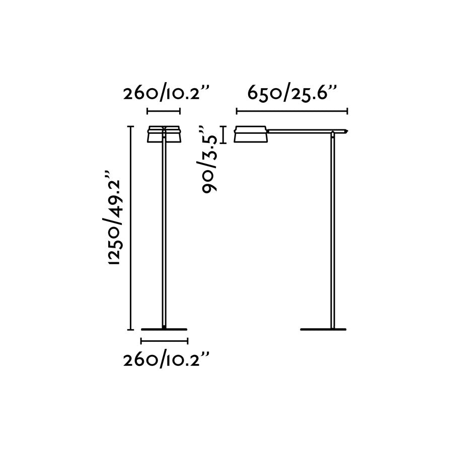 Lámpara de pie LED regulable con slider para ajustar la intensidad