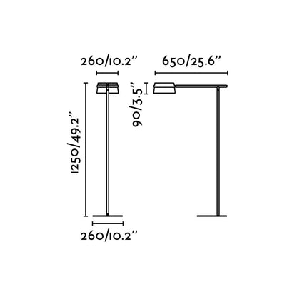 Lámpara de pie LED regulable con slider para ajustar la intensidad