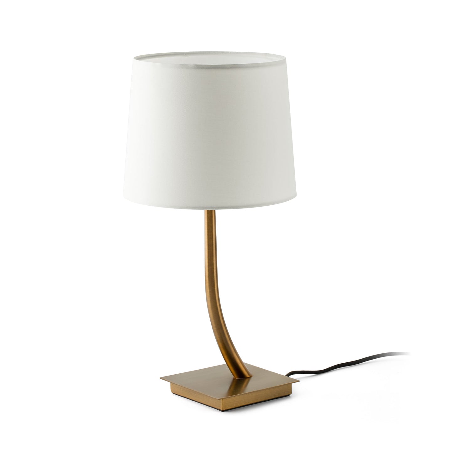 Lámpara de sobremesa REM FARO en oro viejo y blanco, Ref. 29685-04