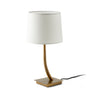 Lámpara de sobremesa REM FARO en oro viejo y blanco, Ref. 29685-04