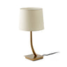 Lámpara de sobremesa REM FARO en oro viejo y beige, diseño minimalista. Ref: 29685-05