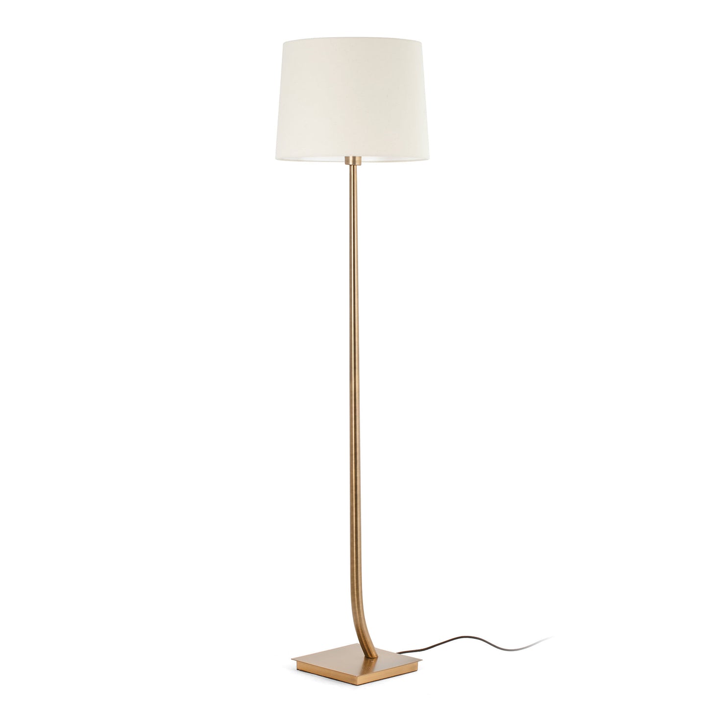 Lámpara de pie REM FARO oro viejo y beige, diseño elegante para salón y dormitorio, referencia 29687-08