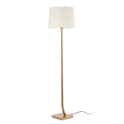 Lámpara de pie REM FARO oro viejo y beige, diseño elegante para salón y dormitorio, referencia 29687-08