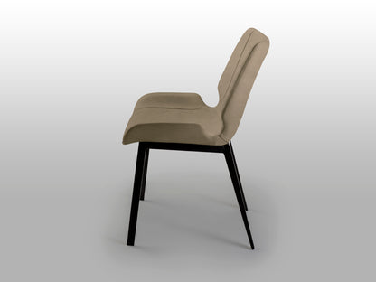 Silla Kiara Negra y Beige con Tapizado Textil Schuller en ambiente decorado | Schuller