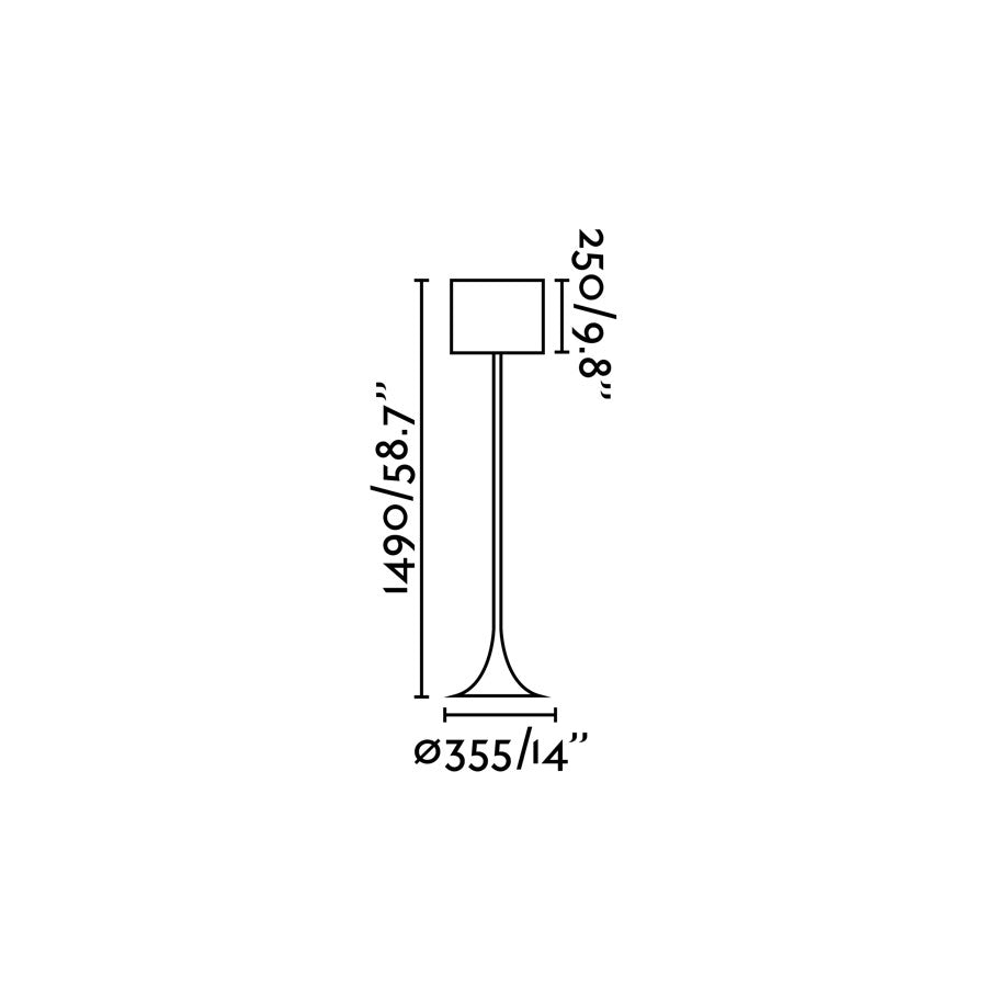 Lámpara de pie con tecnología E27 LED para luz suave