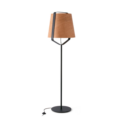 STOOD Lámpara de Pie Salón Madera y Negra FARO 29847-US