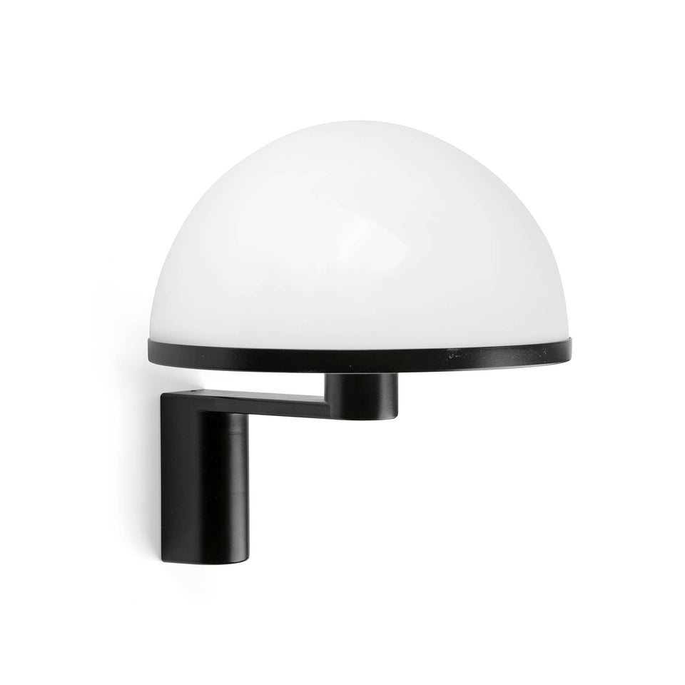 Aplique de Pared DOME Negro Satinado con Pantalla Blanca FARO