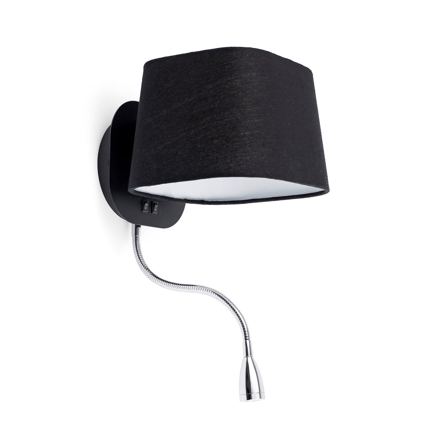 Aplique con Lector SWEET Negro FARO 29951 para Cama