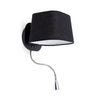 Aplique con Lector SWEET Negro FARO 29951 para Cama
