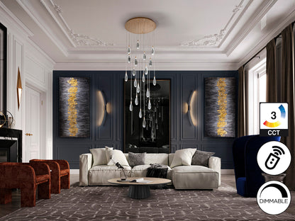 Lámpara Lágrimas 20 Luces Oro Rosa Regulable - Schuller - 452274 - Vista 2