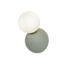 Aplique de pared Mint Verde ALEMAR 30W G9 - Vista principal con tulipa opal