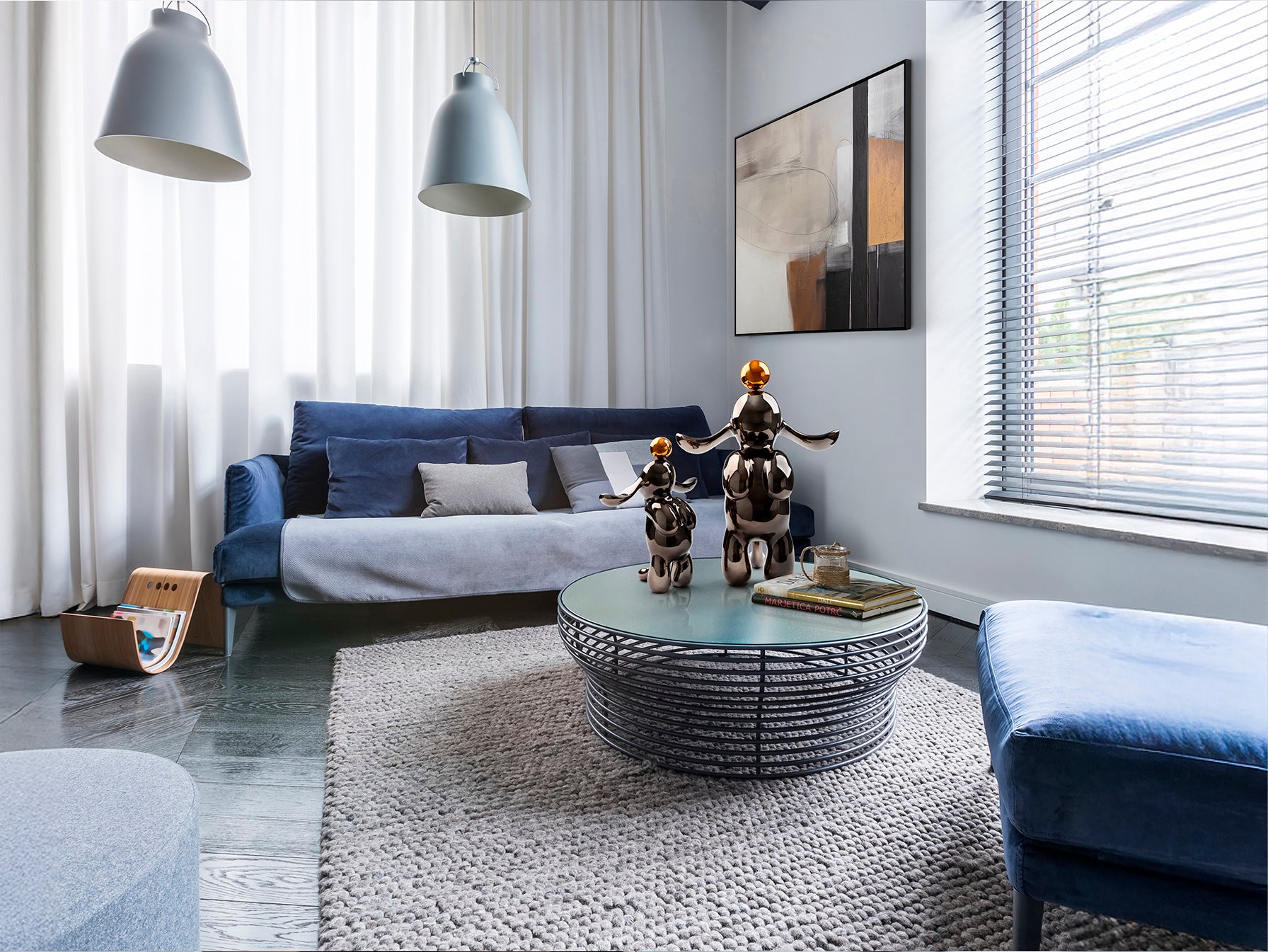 Figura Decorativa Conejo Pequeña Gris/Naranja - Schuller - 302258 - Vista 7