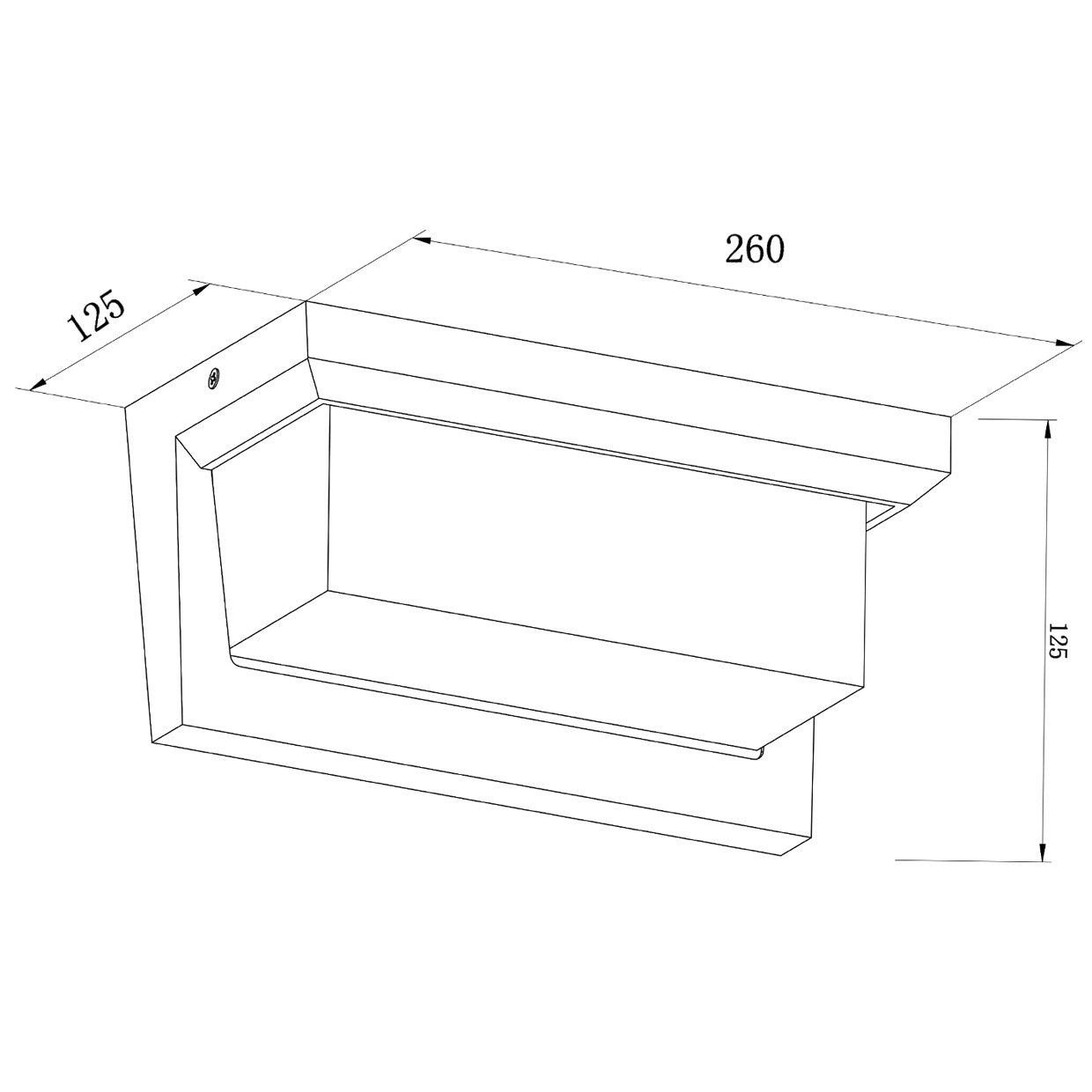 Detalle de la cubierta acrílica del aplique exterior LED Lamar