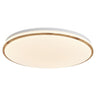 Plafón LED regulable Santos madera ALEMAR - Vista principal con acabado madera y blanco