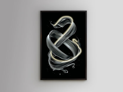 Cuadro con Luz LED Cinetic 80x120 cm Marco Negro Schuller en ambiente decorado | Schuller