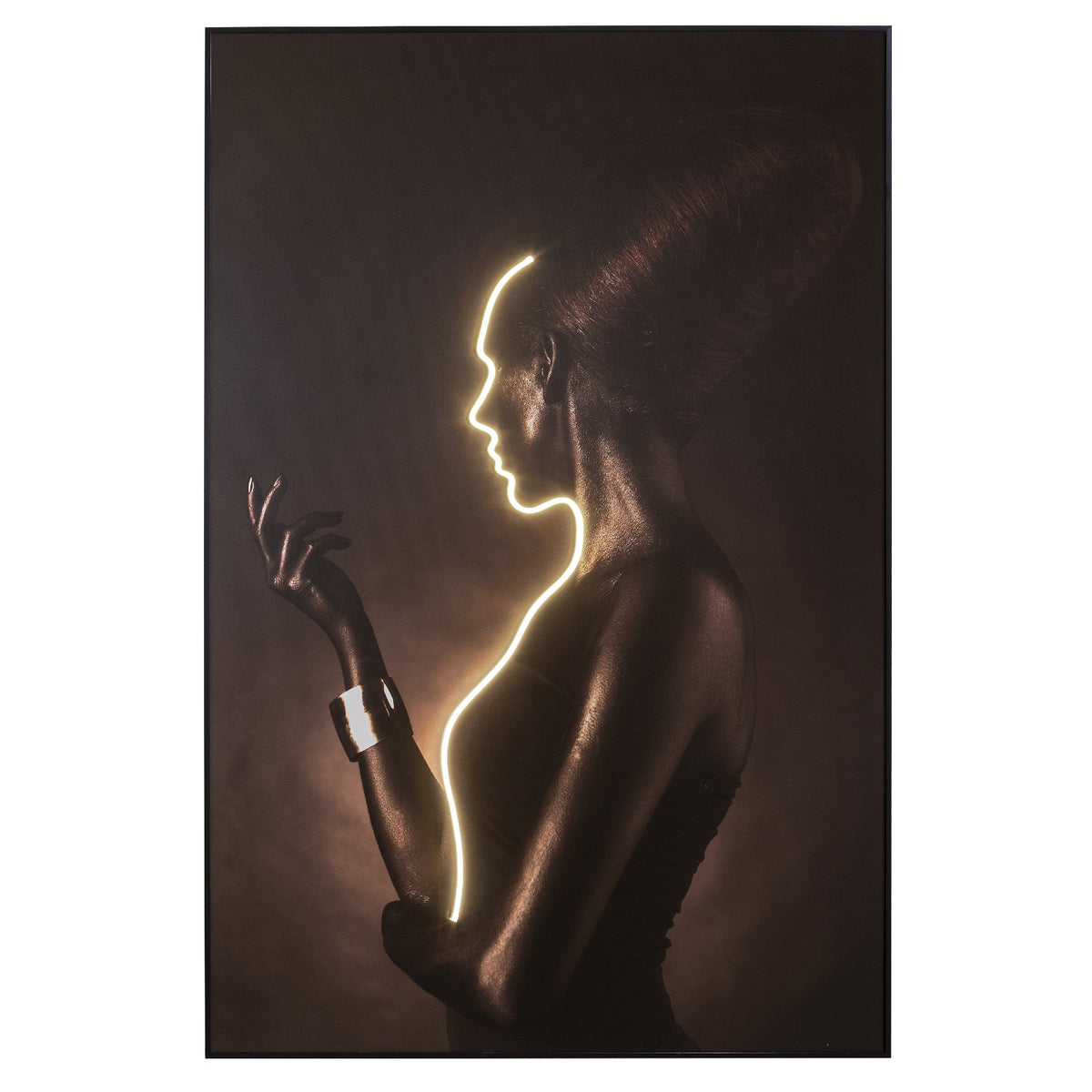 Cuadro Decorativo con Luz LED Silueta 120x180 cm Negro Schuller - vista principal | Schuller
