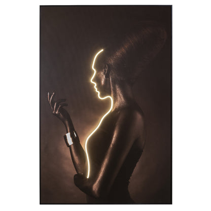 Cuadro Decorativo con Luz LED Silueta 120x180 cm Negro Schuller - vista principal | Schuller