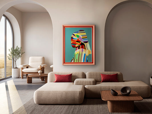 Cuadro Joven con Perla POP Pintura Acrílica 84x104 cm Schuller - vista principal | Schuller