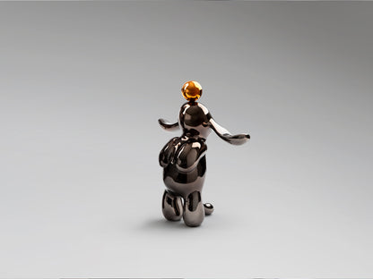 Figura Decorativa Conejo Pequeña 35 cm Gris y Naranja Schuller en ambiente decorado | Schuller · Ref. 302258