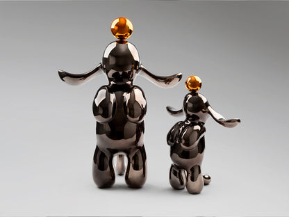 Figura Decorativa Conejo Pequeña 35 cm Gris y Naranja Schuller en ambiente decorado | Schuller · Ref. 302258
