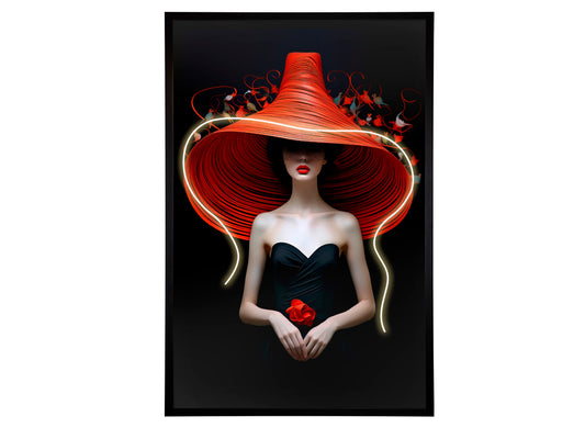 Cuadro Decorativo con Luz LED Tocado 80x120 cm Negro Schuller - vista principal | Schuller