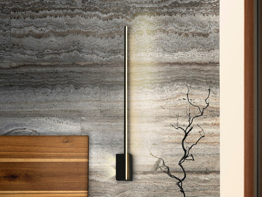 Aplique de Pared LED Stick 80 cm Negro Mate 17W Schuller en ambiente decorado | Schuller