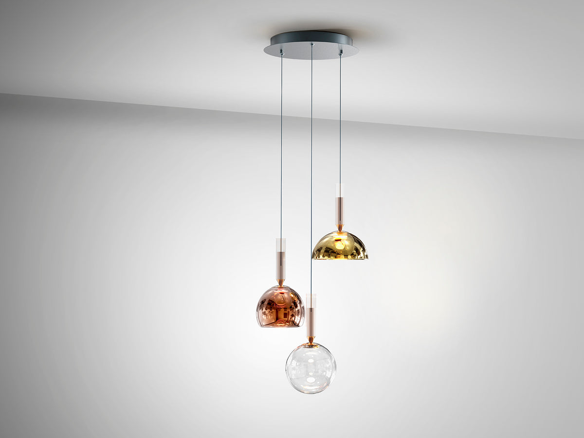 Lámpara Colgante Charlize 3 Luces LED 18W Multicolor Schuller en ambiente decorado | Schuller