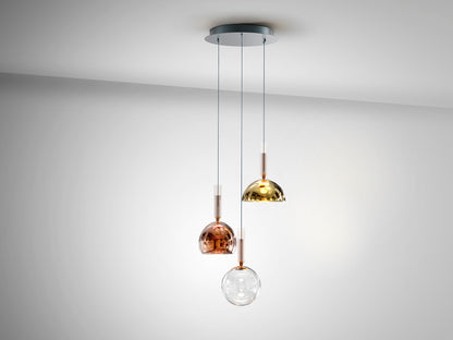 Lámpara Colgante Charlize 3 Luces LED 18W Multicolor Schuller en ambiente decorado | Schuller
