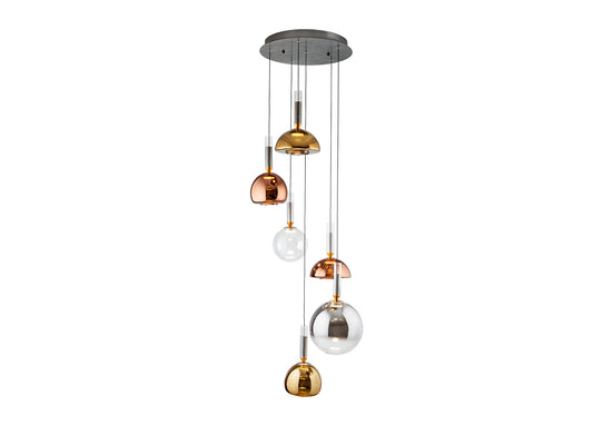 Lámpara Colgante Charlize 6 Luces LED Multicolor Schuller - vista principal | Schuller