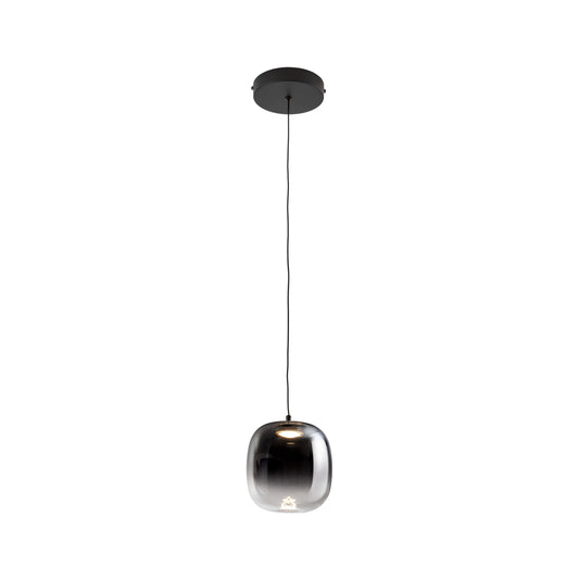 Lámpara Colgante Onice 1 Luz Negro Mate con Cristal Smoke Schuller - vista principal | Schuller