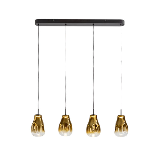 Lámpara Colgante Aledis 4 Luces LED Negro y Dorado Schuller - vista principal | Schuller