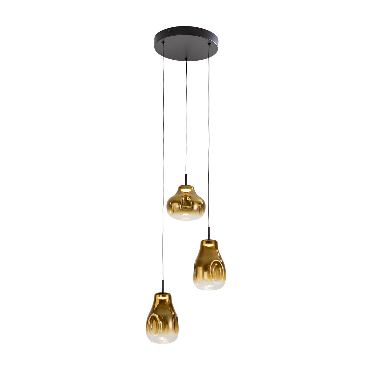 Lámpara Colgante Aledis Negro y Dorado Schuller - 3 luces | Schuller · Ref. 314749