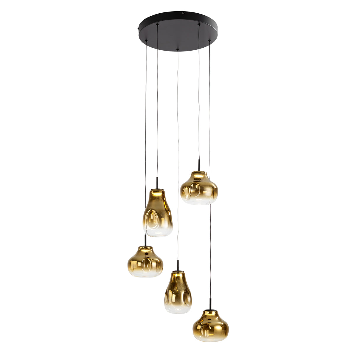 Lámpara Colgante Aledis Negro y Dorado Schuller - 5 luces | Schuller · Ref. 314862